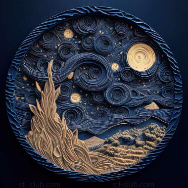 3D model starry night (STL)